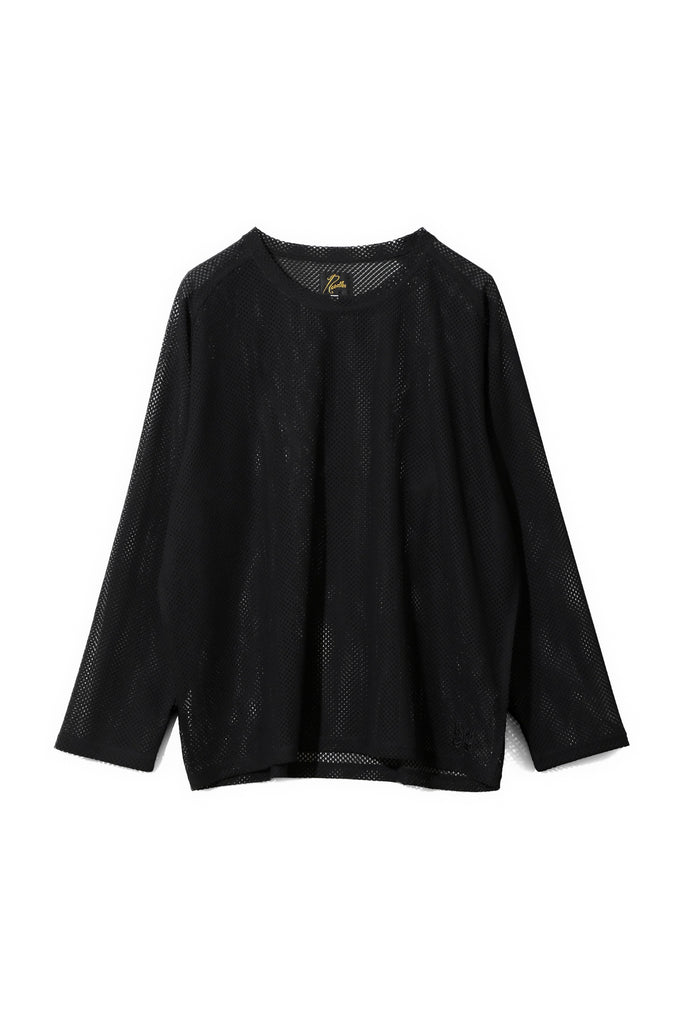 NEEDLES L/S U-Neck Tee Geometric Raschel Lace - Black – BLUE IN